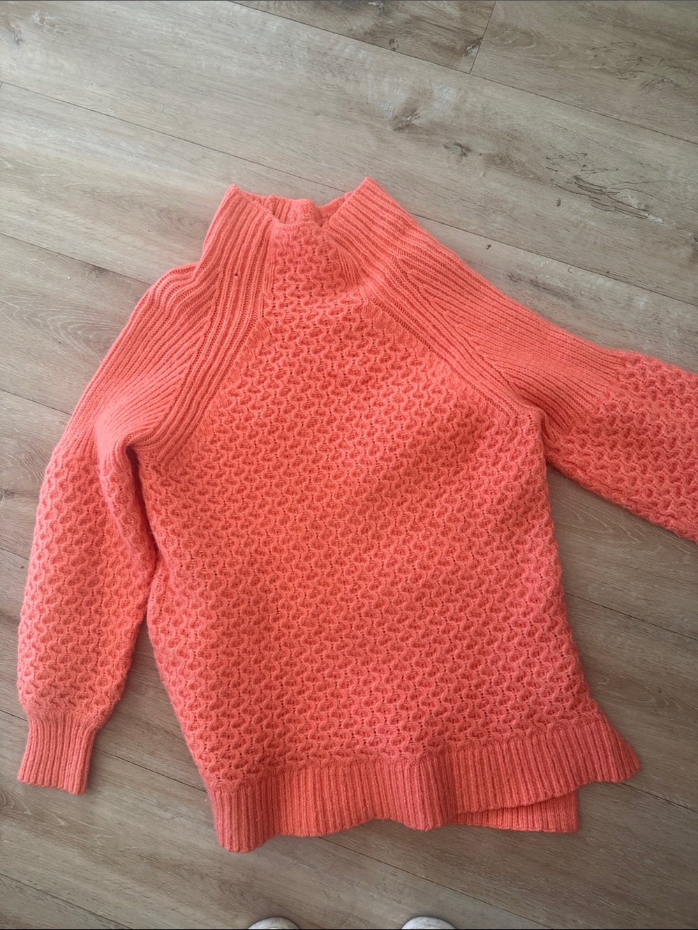 Anthropologie coral sweater